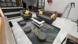  Bộ ghế sofa phòng khách giá rẻ KL7 BGN xám lông chuột vải bố nỉ 