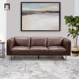  Bộ ghế sofa phòng khách cao cấp KT130 Foxcon da giả màu nâu 