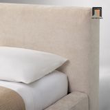  Giường ngủ bọc nệm giá rẻ vải mềm GN124 Quinten 1m6 gia đình 