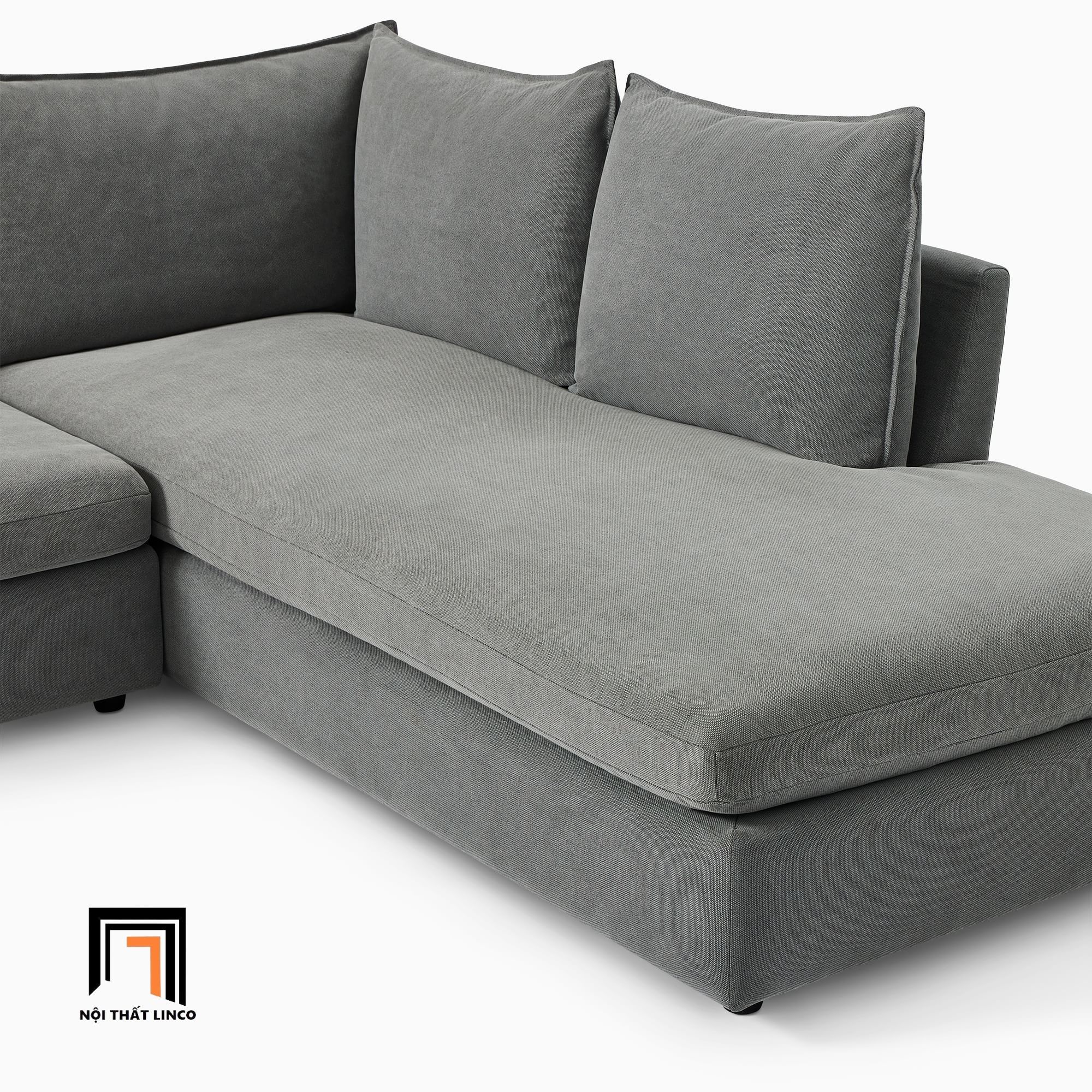  Bộ ghế sofa góc xám ghi 2m4 GT78 Easton cho căn hộ chung cư 