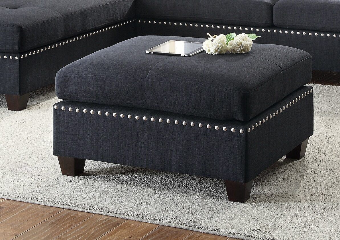  Sofa góc L phong cách châu Âu GT66 Hectus 2m4 x 1m8 xám đen 