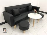  Bộ ghế sofa giường đa năng GBL2 da giả màu đen dài 2m 