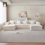  Ghế sofa chữ U UT17 Dade 3m1 màu kem giá rẻ 