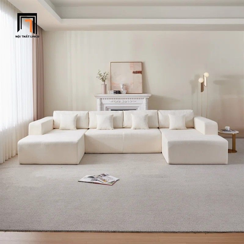  Ghế sofa chữ U UT17 Dade 3m1 màu kem giá rẻ 