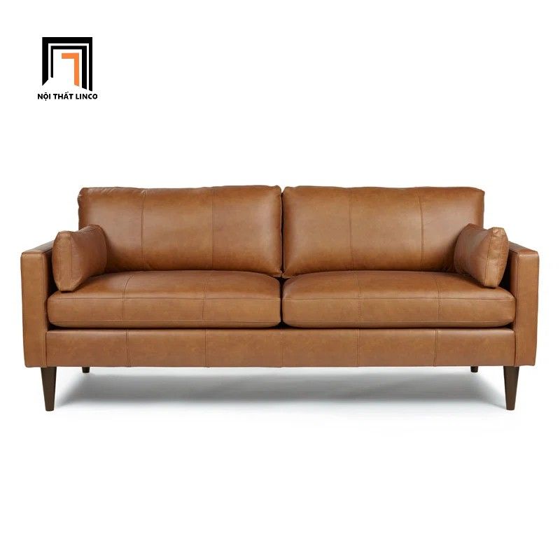  Ghế sofa băng BT3 Matea dài 1m9 bọc da công nghiệp nâu bò 