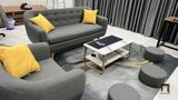  Bộ ghế sofa phòng khách giá rẻ KL7 BGN xám lông chuột vải bố nỉ 