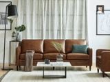  Bộ ghế sofa phòng khách da giả KT17 Abbot màu nâu sang trọng 