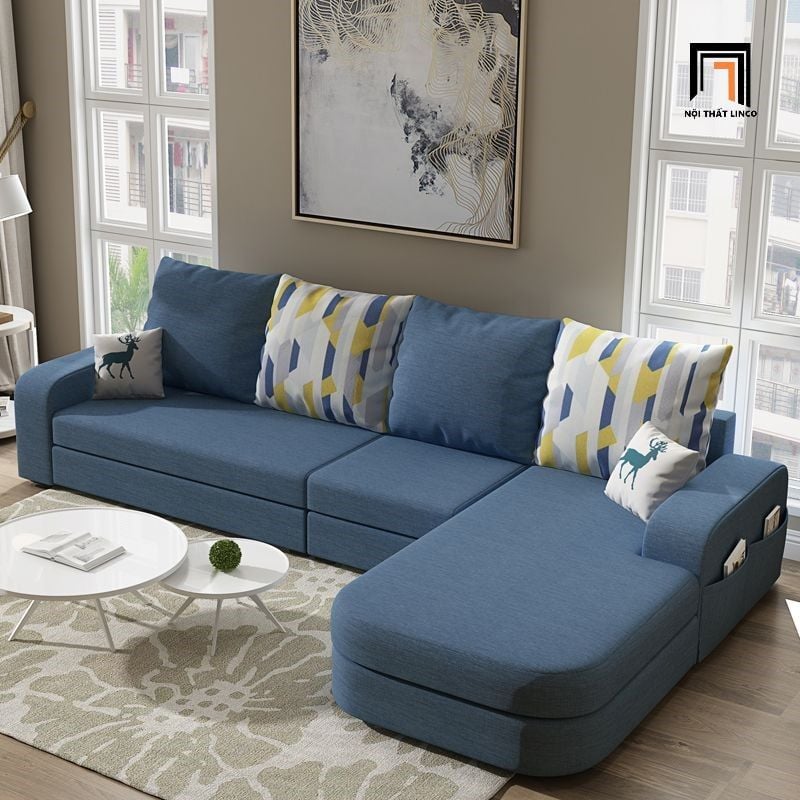  Bộ ghế sofa gia đình xinh xắn GT122 Narod 2m8 x 1m6 vải nỉ 
