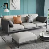  Ghế sofa đơn da giả xám DT80 Lesca kiểu dáng hiện đại 