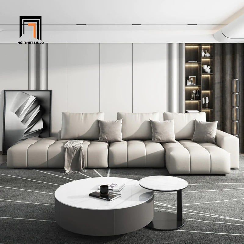  Ghế sofa góc sang trọng GT47 Worme 2m7 x 1m3 da công nghiệp 