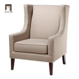  Ghế sofa đơn phong cách châu Âu DT88 Pennard vải nỉ trắng kem 