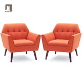  Ghế sofa đơn màu cam hiện đại DT97 Chopda phòng khách đẹp 