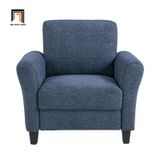  Ghế sofa đơn 1 chỗ ngồi DT100 Arsaluis vải nỉ màu xanh đậm 