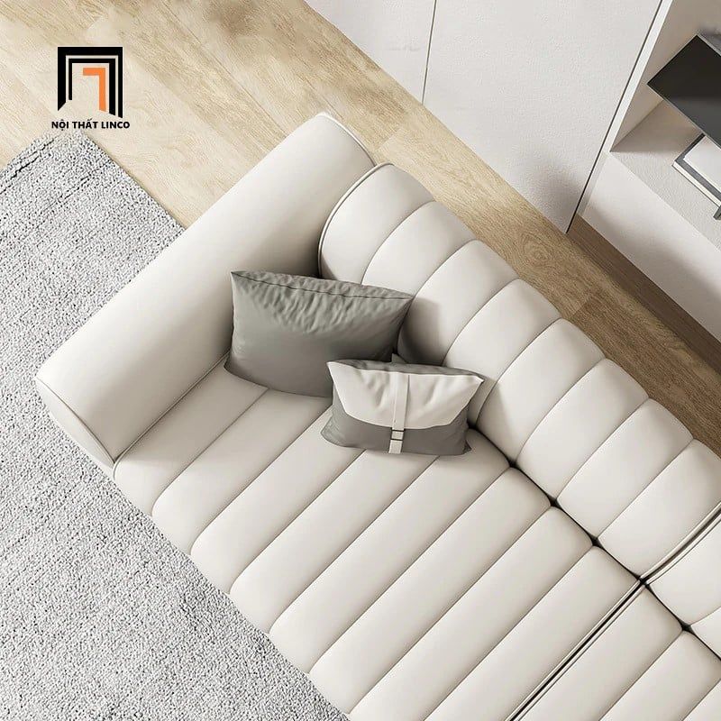  Ghế sofa băng dài 2m6 da công nghiệp BHQ11 Palau chân inox 
