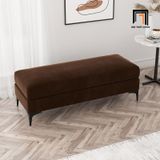  Sofa bench chữ nhật dài 1m4 SB29 Hamitor vải nhung xám 