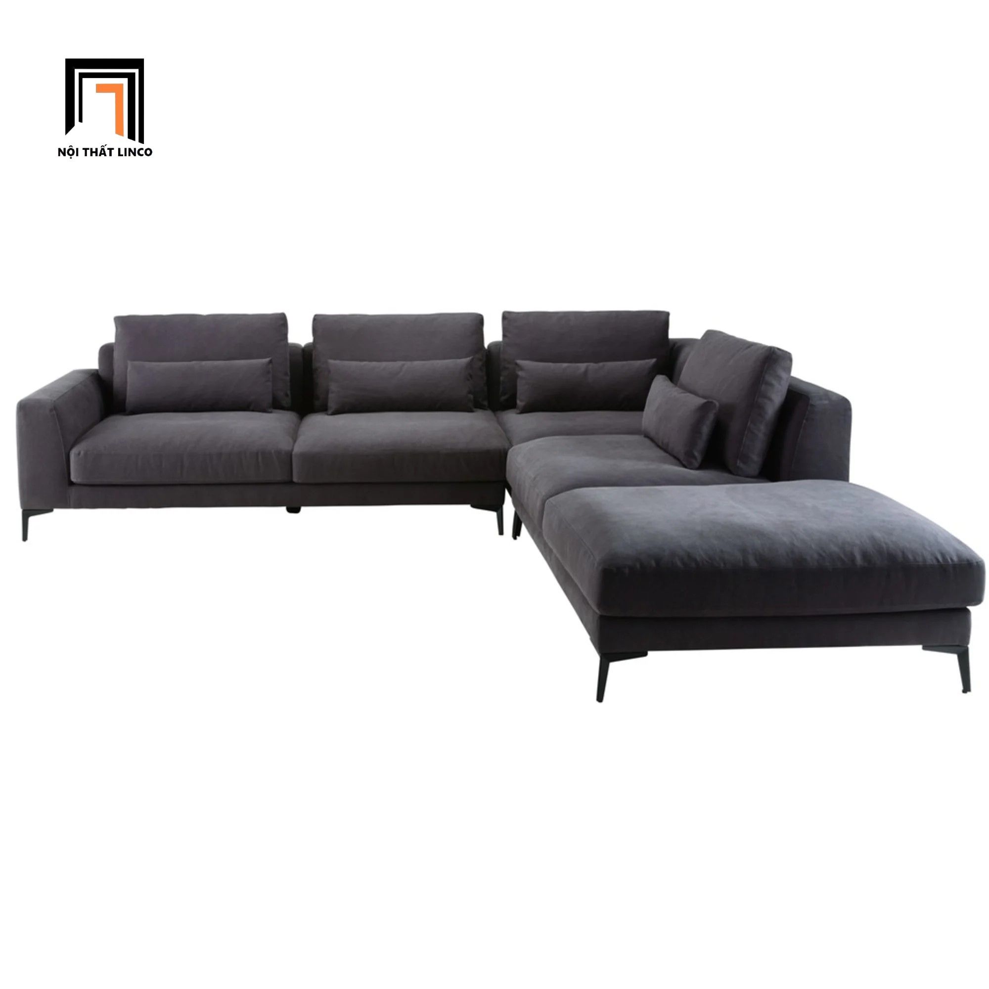  Ghế sofa góc chữ L GT52 Porlan cho phòng khách lớn 2m4 x 2m2 