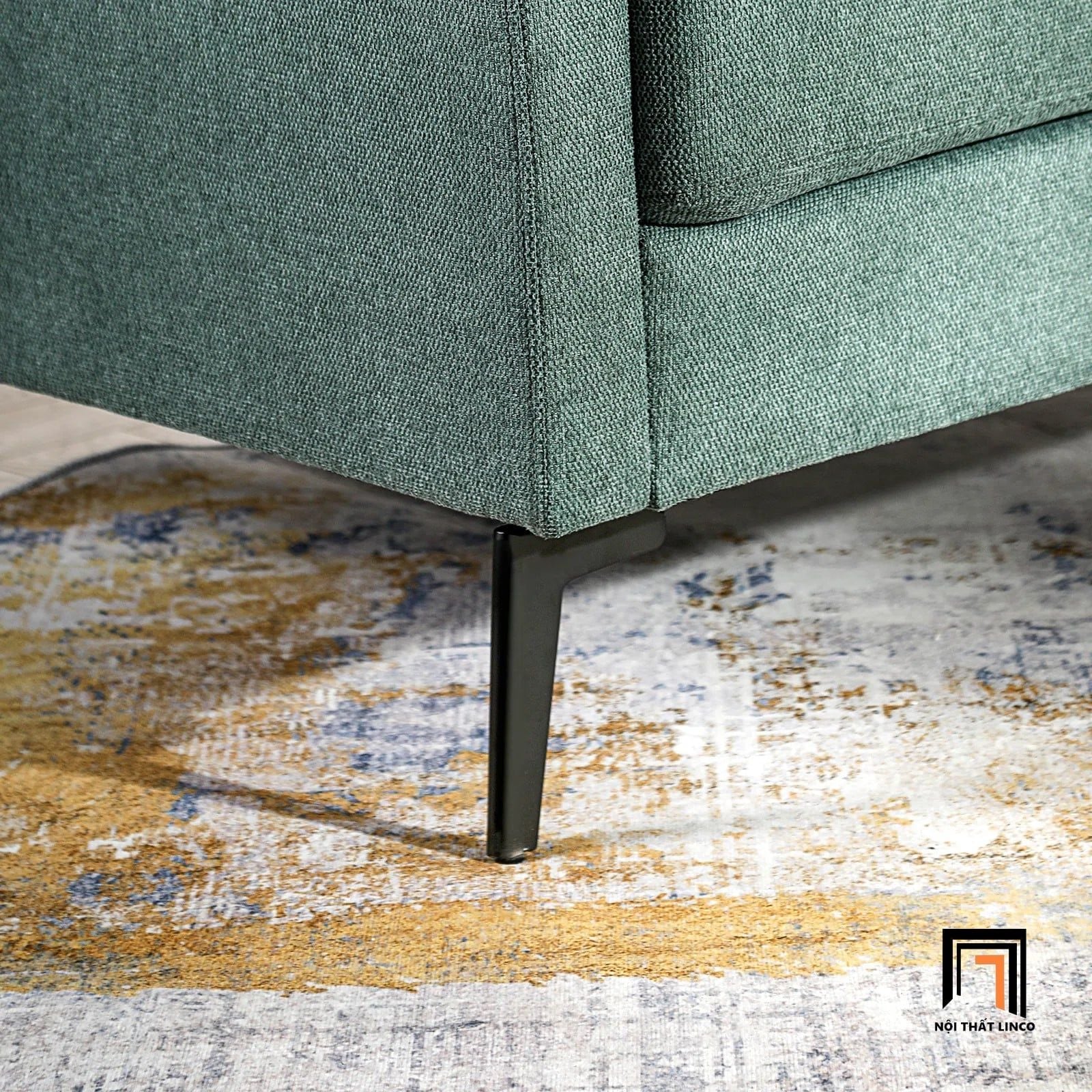  Ghế sofa đơn màu xanh ngọc giá rẻ DT78 Blennie vải nỉ bố 