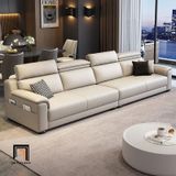  Ghế sofa băng dài 2m5 BHQ68 Townley bọc da kê đầu gật gù 