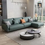  Set ghế sofa góc da xanh lá GT299 Noha 2m6 x 1m6 giá rẻ 