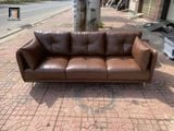  Ghế sofa băng da sang trọng 2m BT96 Foia màu nâu đậm 