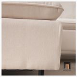  Sofa chữ U UT30 Yushi dài 3m vải nỉ trắng kem cho phòng khách 