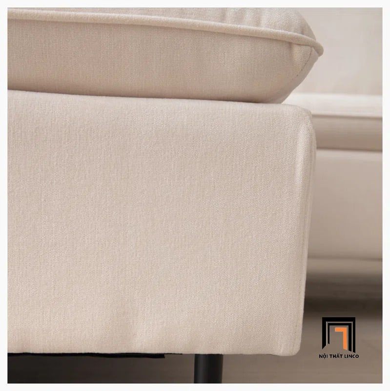  Sofa chữ U UT30 Yushi dài 3m vải nỉ trắng kem cho phòng khách 
