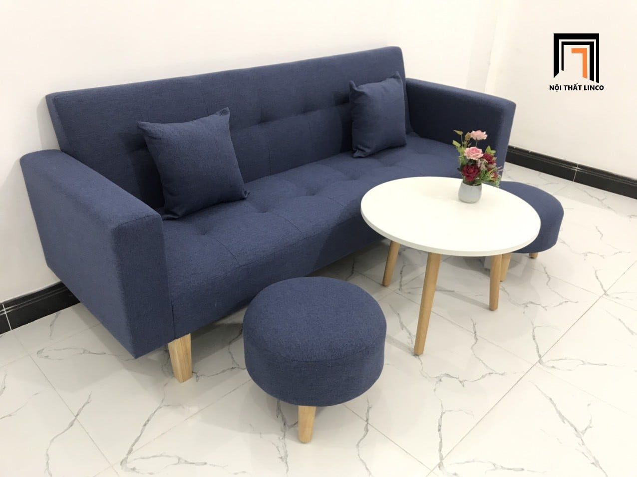  Bộ ghế sofa giường nằm 2m GBL2 thông minh màu xanh đậm 