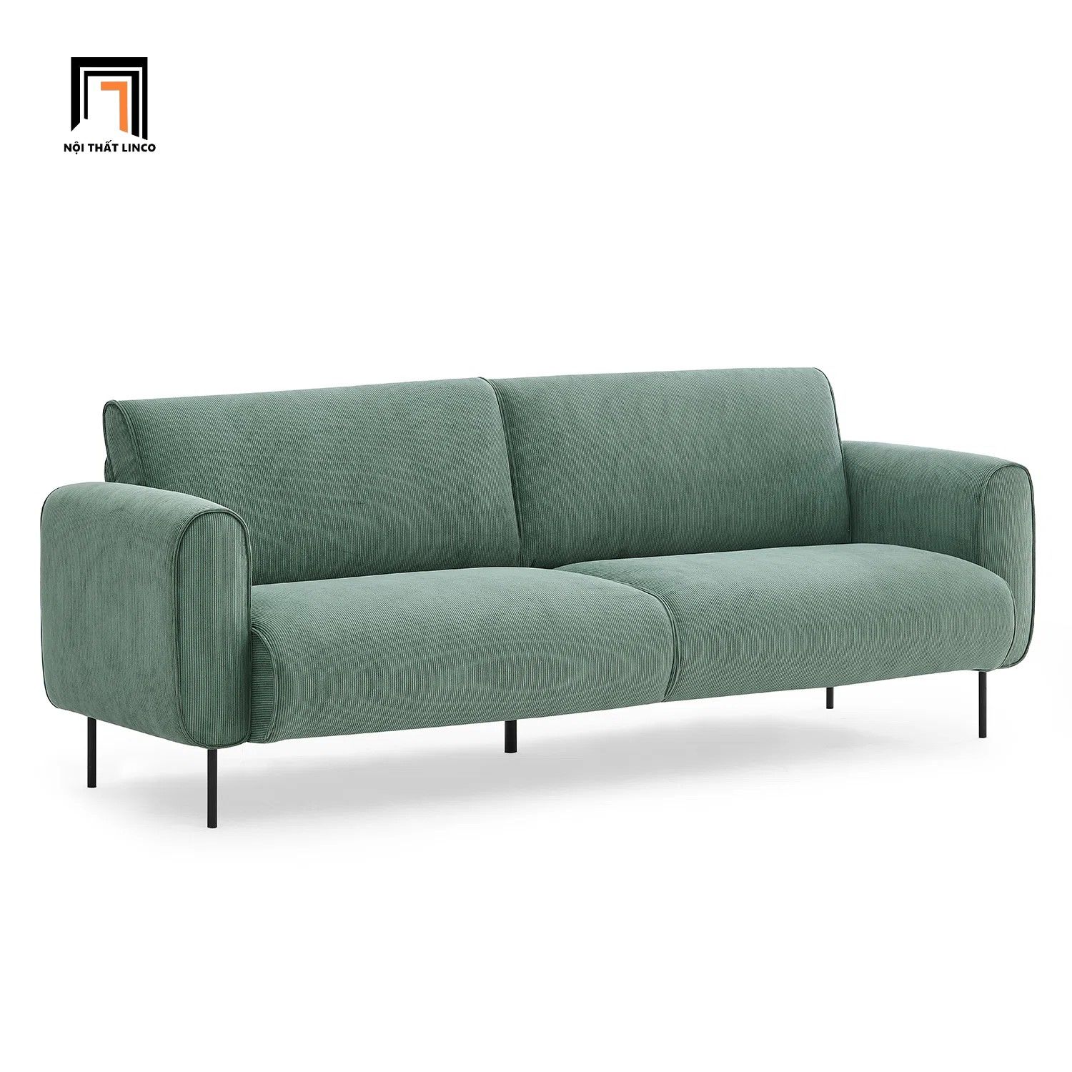  Ghế sofa băng vải nỉ màu cam 2m1 BT50 Fresnes cho sảnh chờ 