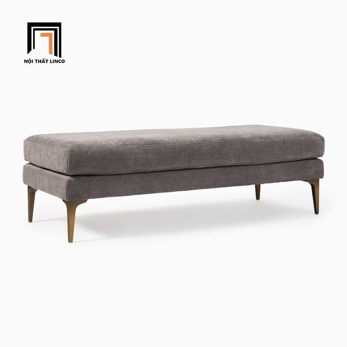  Ghế sofa đôn chữ nhật SB2 Andes 1m3 x 50 vải nỉ trắng kem 