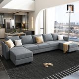  Ghế sofa chữ U UT29 Balin 3m3 vải nỉ xám giá rẻ 