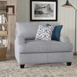  Ghế sofa đơn xám trắng DT13 Somerville phong cách tân cổ điển 