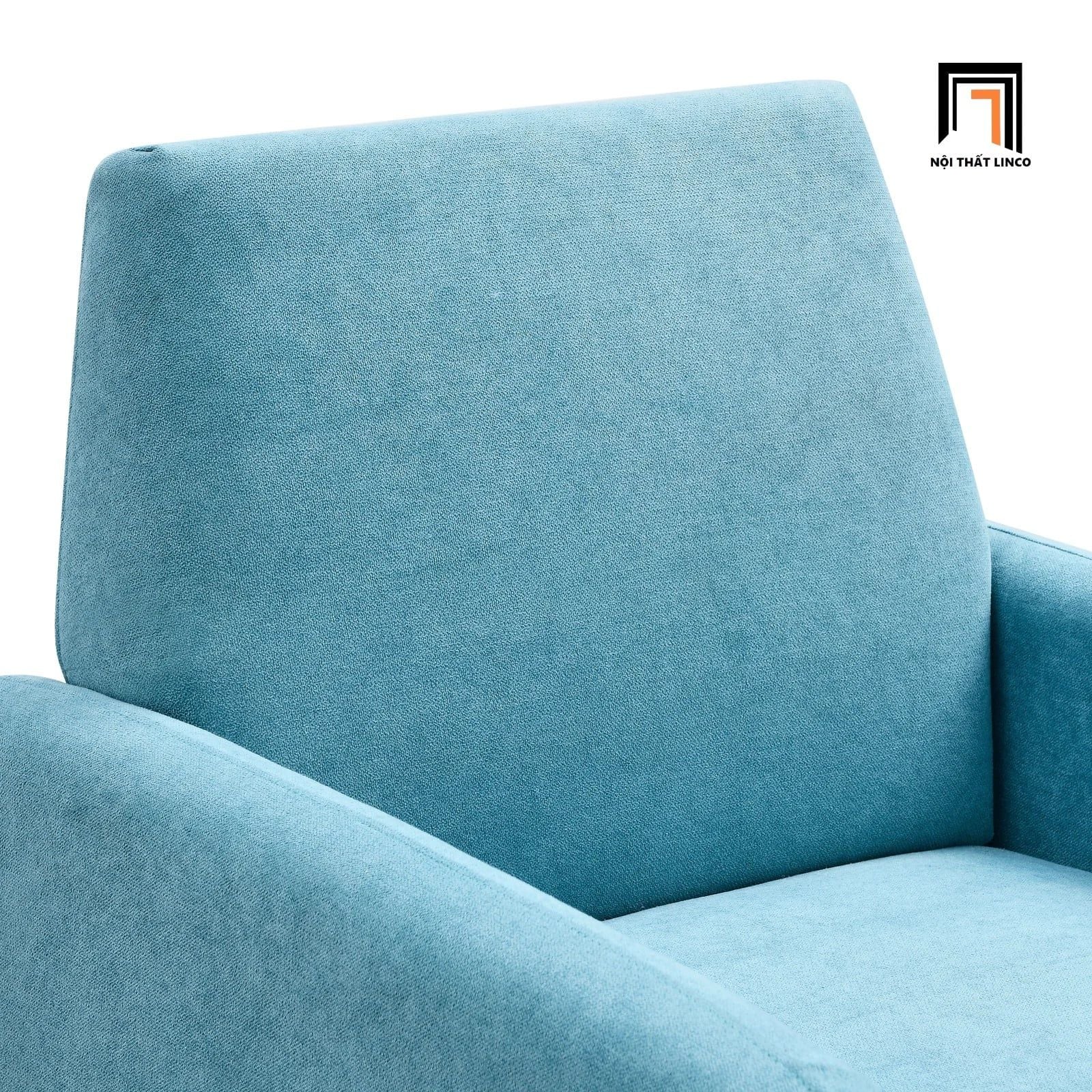  Ghế sofa đơn màu xanh dương vải nỉ DT99 Betul giá rẻ 