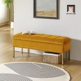  Sofa đôn dài vải nhung đen SB8 Arlo 1m2 kiểu dáng trẻ trung 