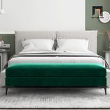  Sofa bench chữ nhật dài 1m4 SB29 Hamitor vải nhung xám 