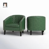  Ghế sofa đơn sang trọng DT98 Boney da công nghiệp màu nâu 