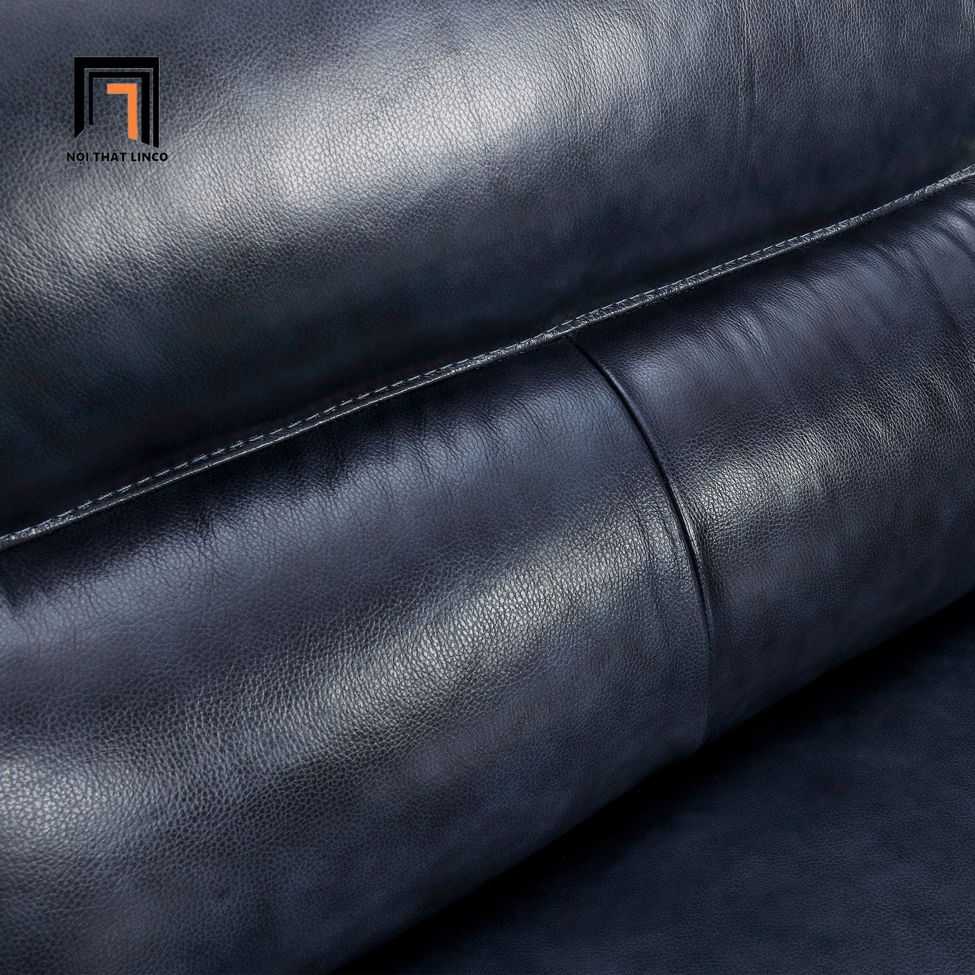  Ghế sofa băng xanh đen BHQ12 Franz da công nghiệp sang trọng 