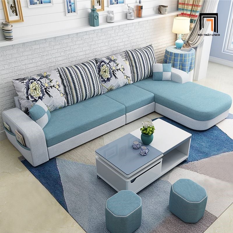  Bộ ghế sofa gia đình xinh xắn GT122 Narod 2m8 x 1m6 vải nỉ 