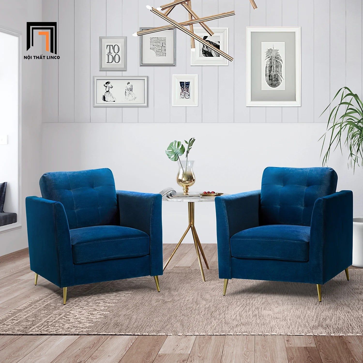  Ghế sofa đơn mini DT3 Roxanne kiểu dáng châu Âu sang trọng 