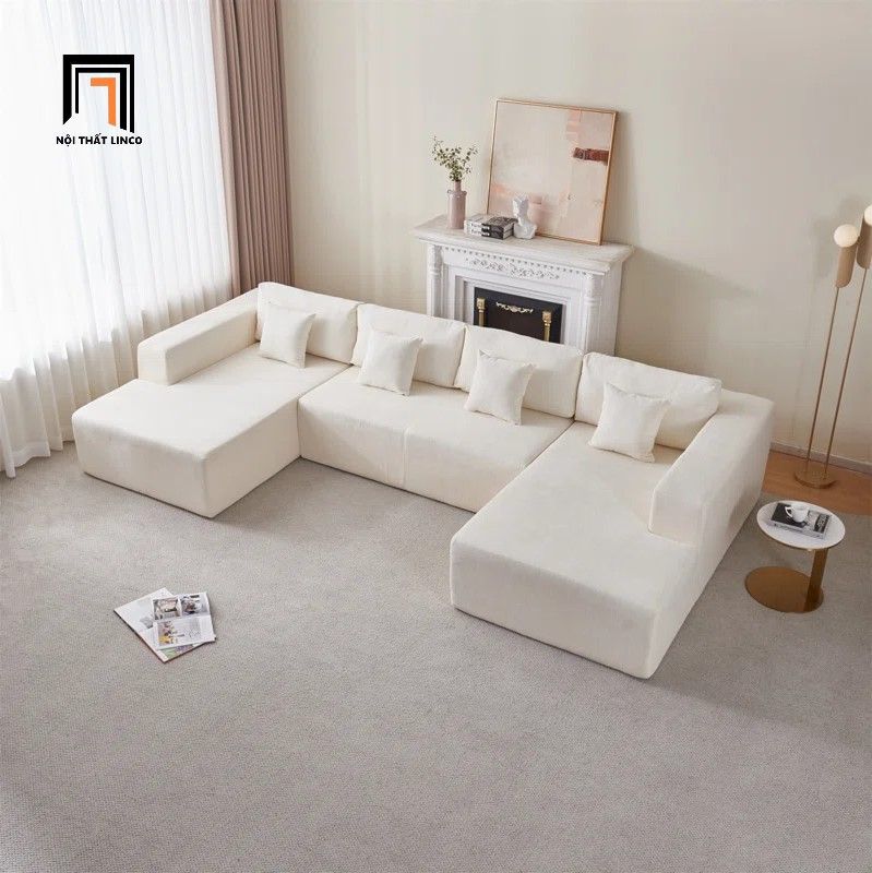  Ghế sofa chữ U UT17 Dade 3m1 màu kem giá rẻ 