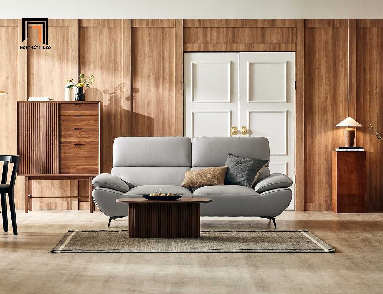  Ghế sofa băng da gật gù BHQ41 Toledo 1m9 màu xám ghi 