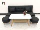  Bộ ghế sofa bed bật giường GBL1 da giả đen giá rẻ dài 1m7 