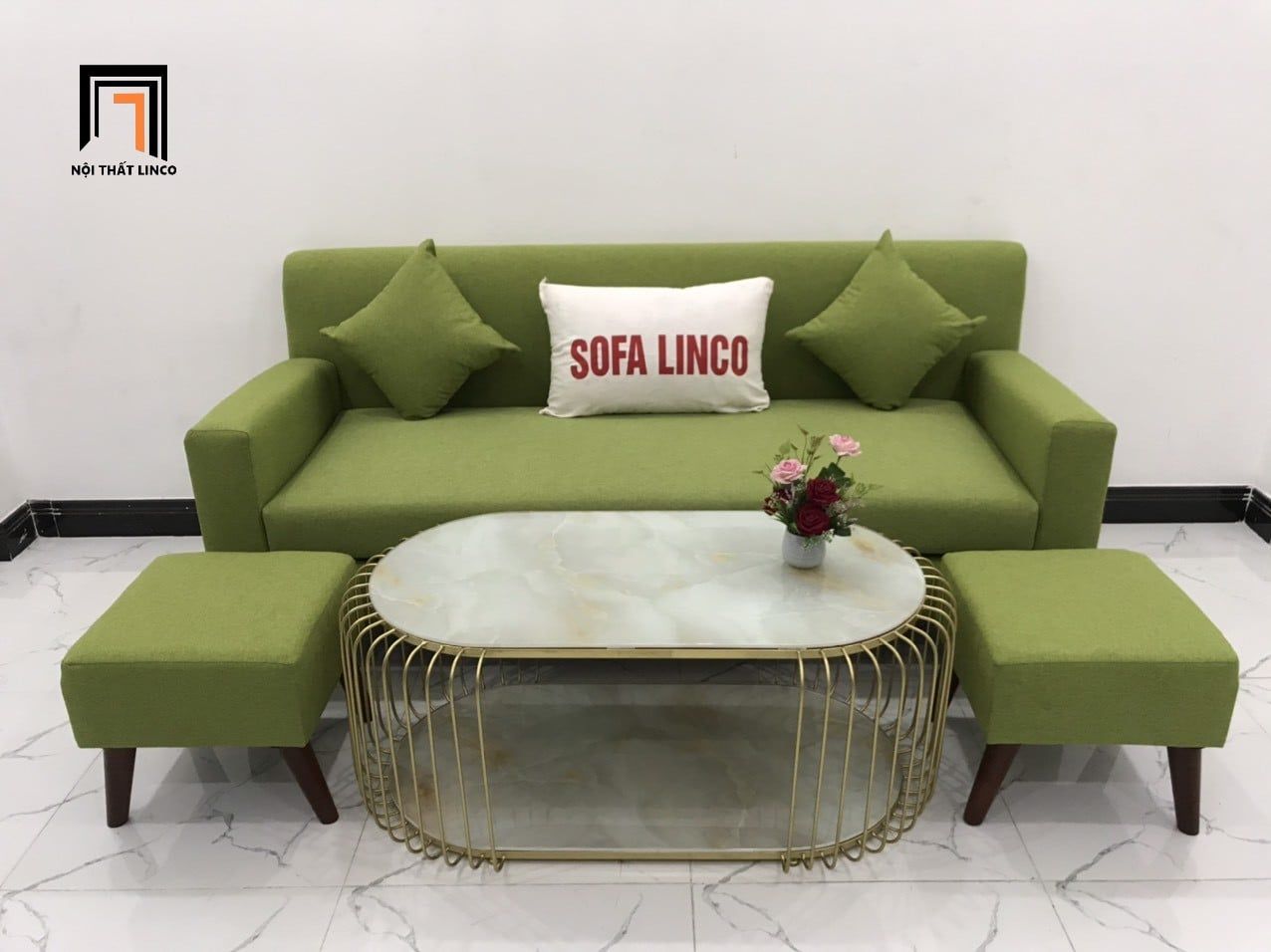  Bộ ghế sofa băng xanh lá 1m9 BL7 Rober phòng khách gia đình 