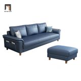  Ghế sofa băng dài 2m1 BT25 Bawati da Pu màu xanh dương 