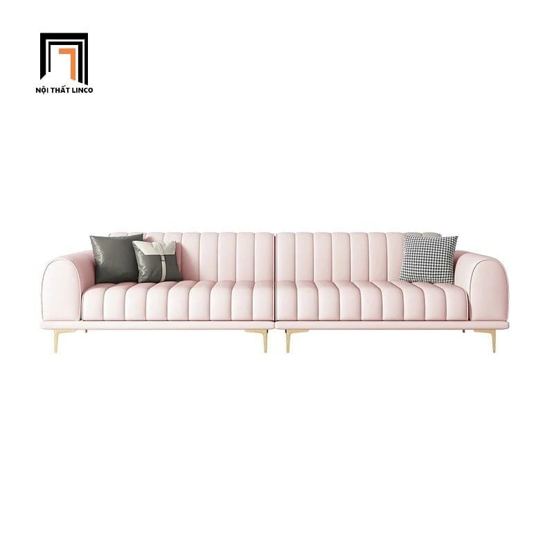  Ghế sofa băng dài 2m6 da công nghiệp BHQ11 Palau chân inox 