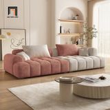 Ghế sofa văng vải nhung BT269 Camiel dài 2m6 phối màu xinh xắn 