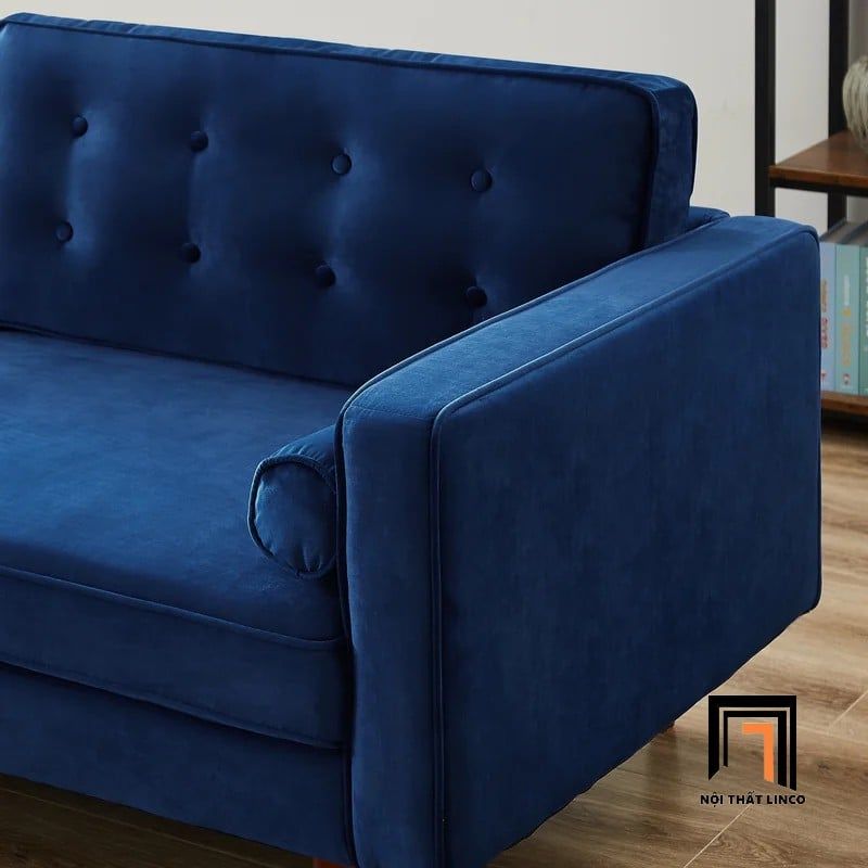  Ghế sofa băng BT2 Lude dài 2m sang trọng vải nhung xám đẹp 
