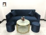  Bộ ghế sofa băng xanh đậm BL14 Pakita dài 1m9 vải nhung mềm 