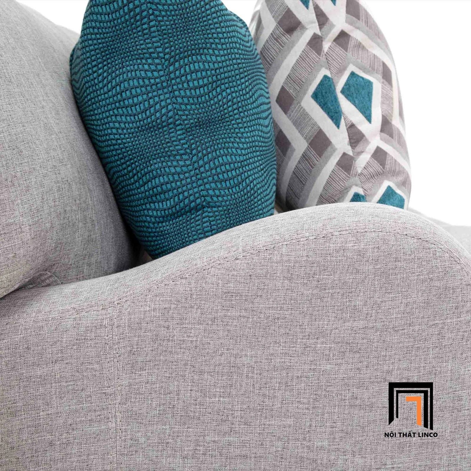  Ghế sofa đơn xám trắng DT13 Somerville phong cách tân cổ điển 