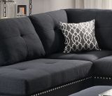  Sofa góc L phong cách châu Âu GT66 Hectus 2m4 x 1m8 xám đen 