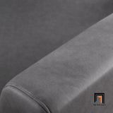  Bộ ghế sofa da góc L phòng khách lớn GT71 Klema xám lông chuột 